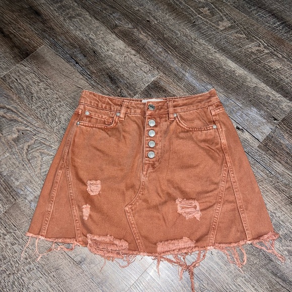 Free People Jean Skirt - Picture 2 of 6